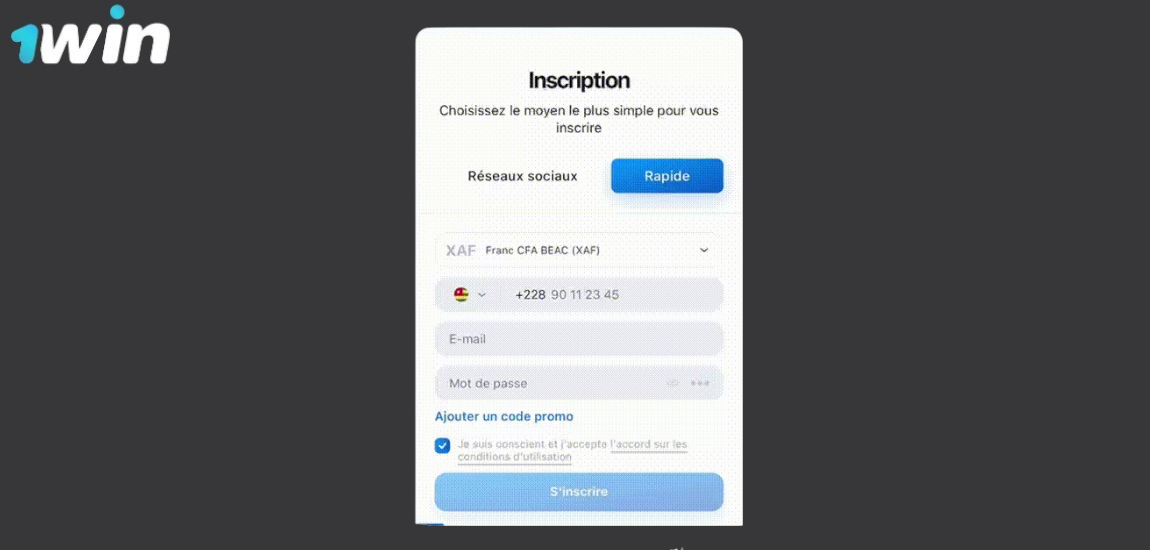Conditions Requises pour l'Inscription sur 1win